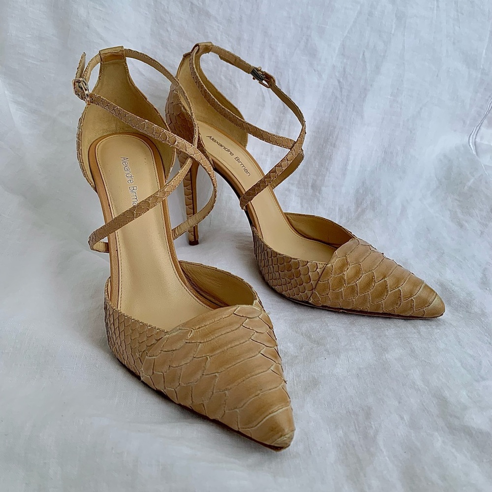 Gianvito Rossi Python Snakeskin Heels - Size 39.5